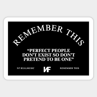 NF Remember This Lyrics Quote Sticker